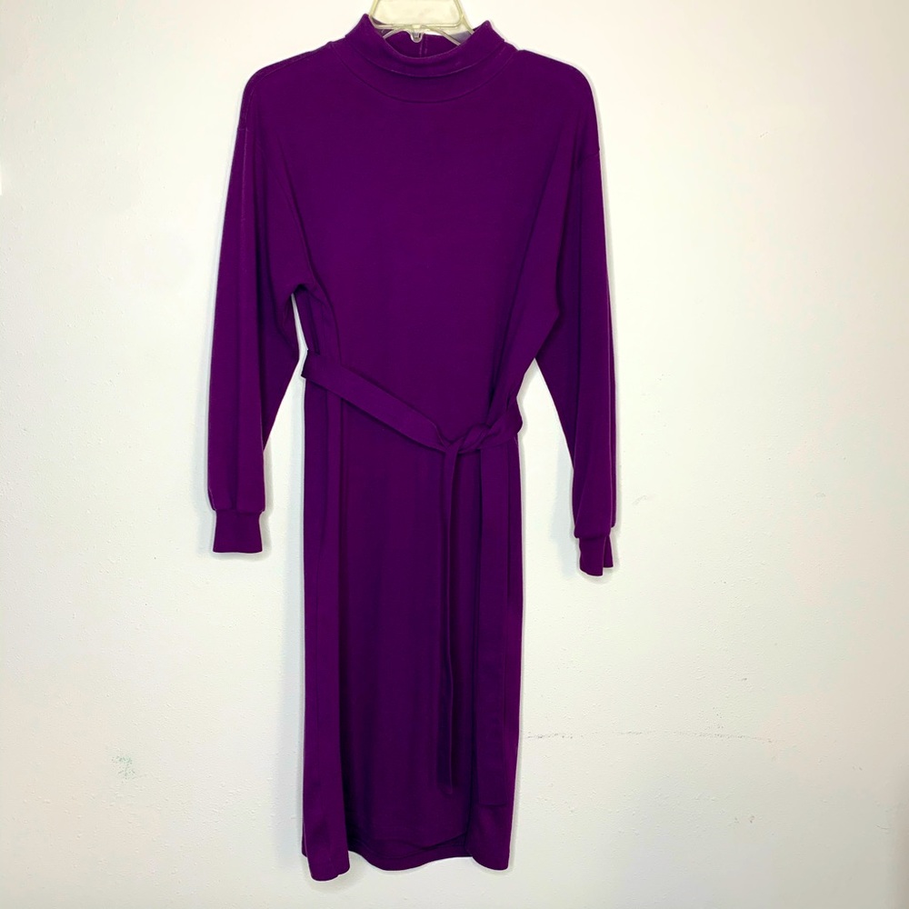 Lands’ end purple dress size Medium petite